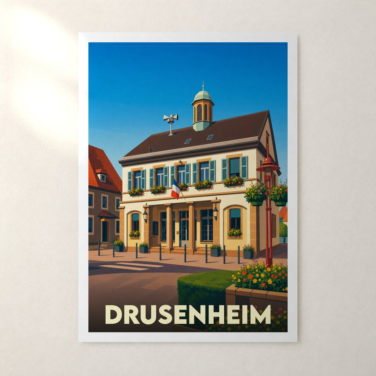 Affiche Drusenheim – sans cadre, accrochée au mur