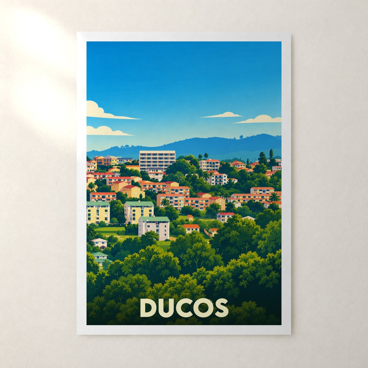 Affiche Ducos – sans cadre, accrochée au mur