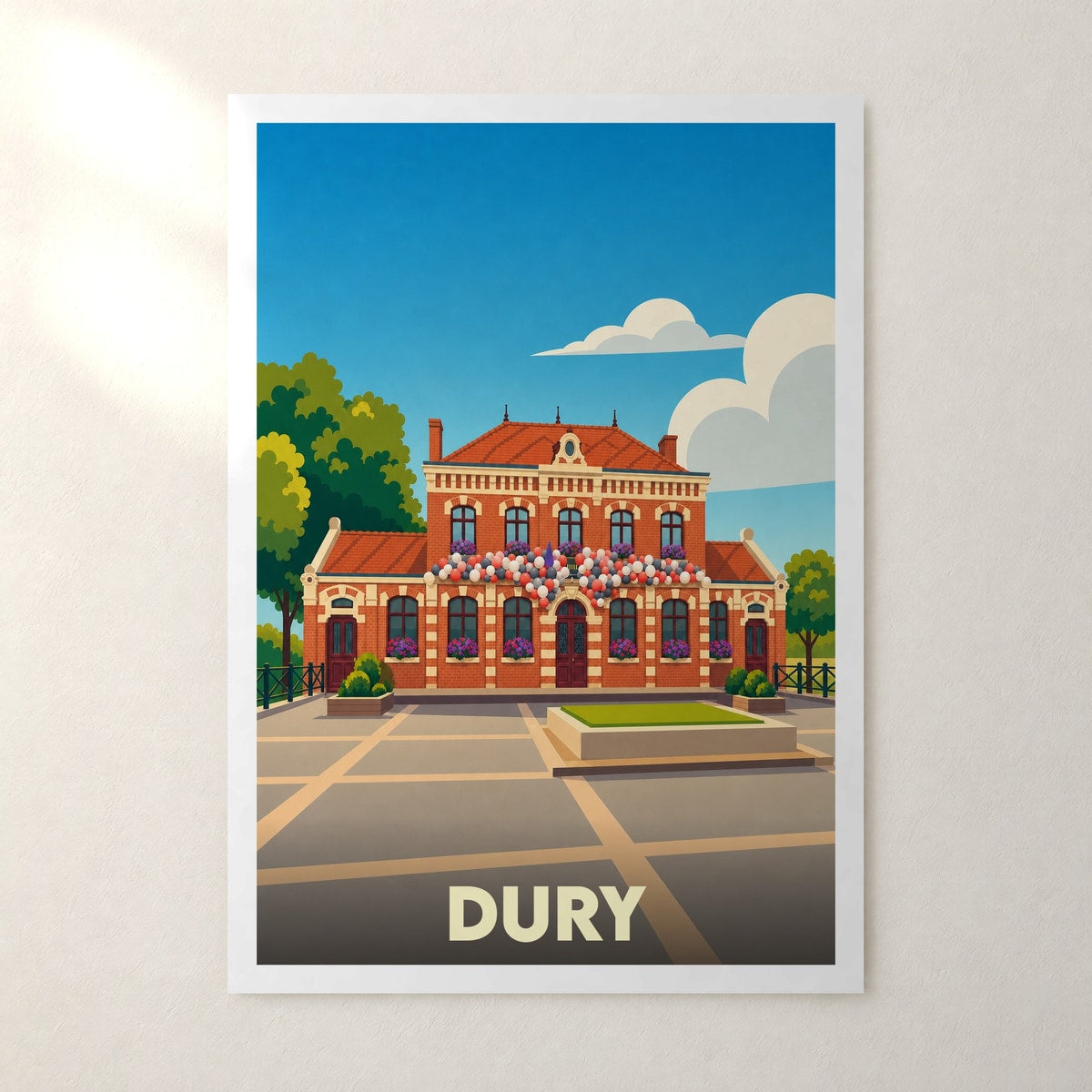 Affiche Dury – sans cadre, accrochée au mur