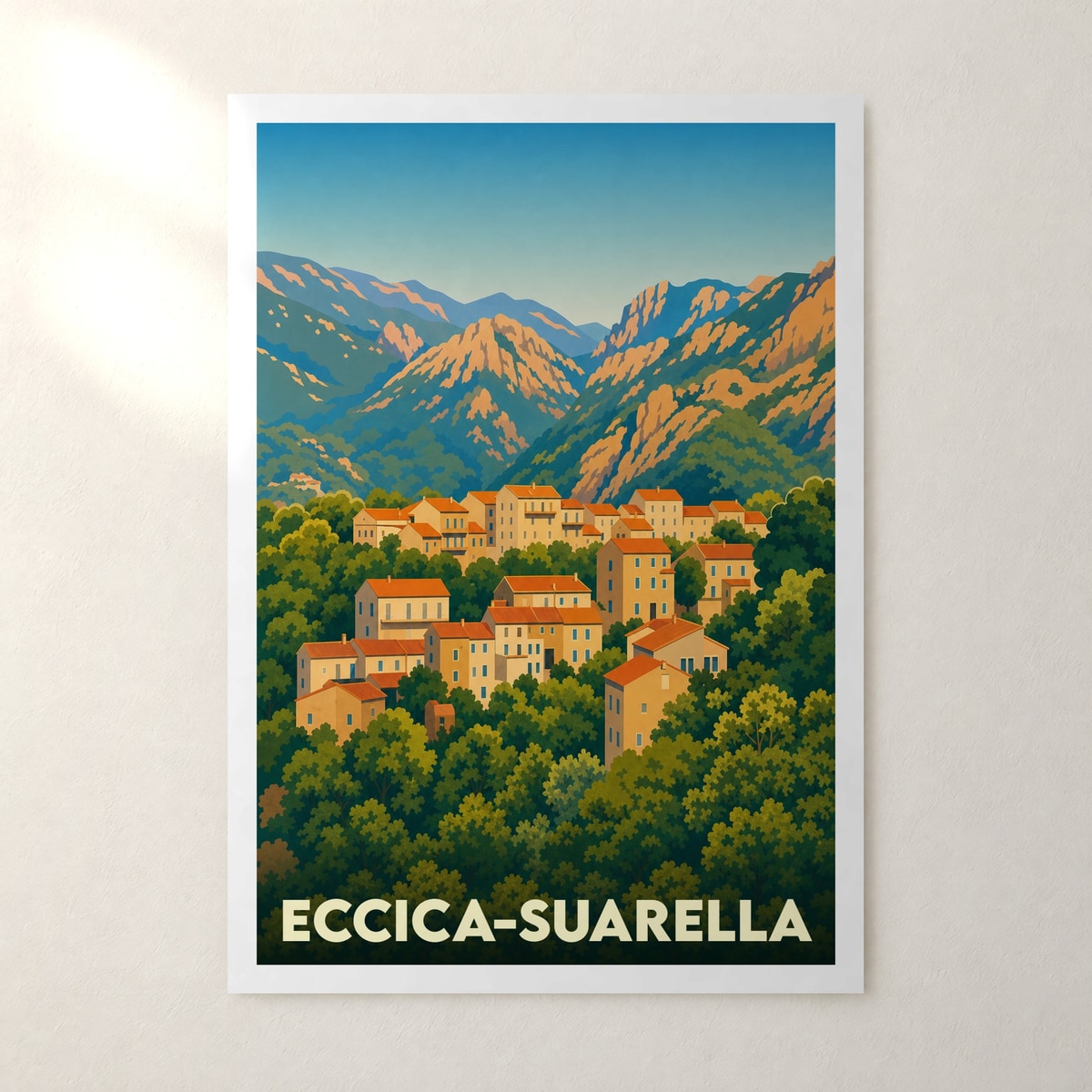 Affiche Eccica-Suarella – sans cadre, accrochée au mur