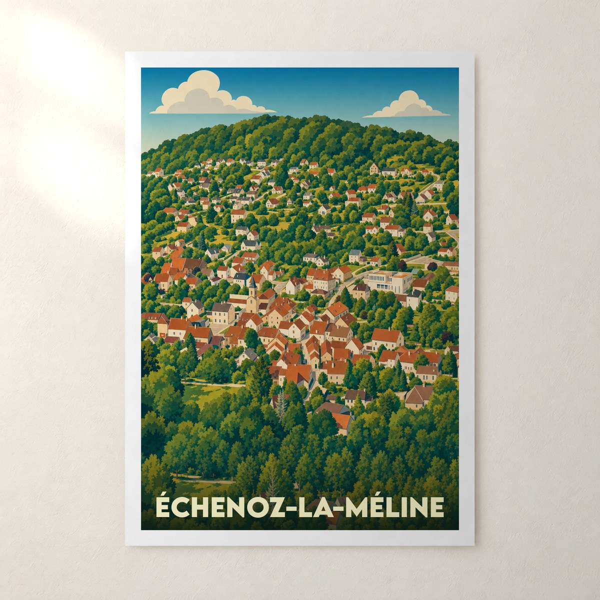 Affiche Échenoz-la-Méline – sans cadre, accrochée au mur