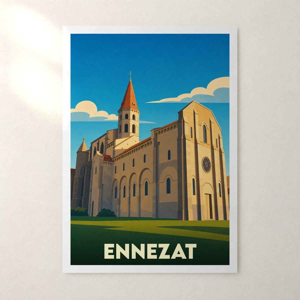 Affiche Ennezat – sans cadre, accrochée au mur