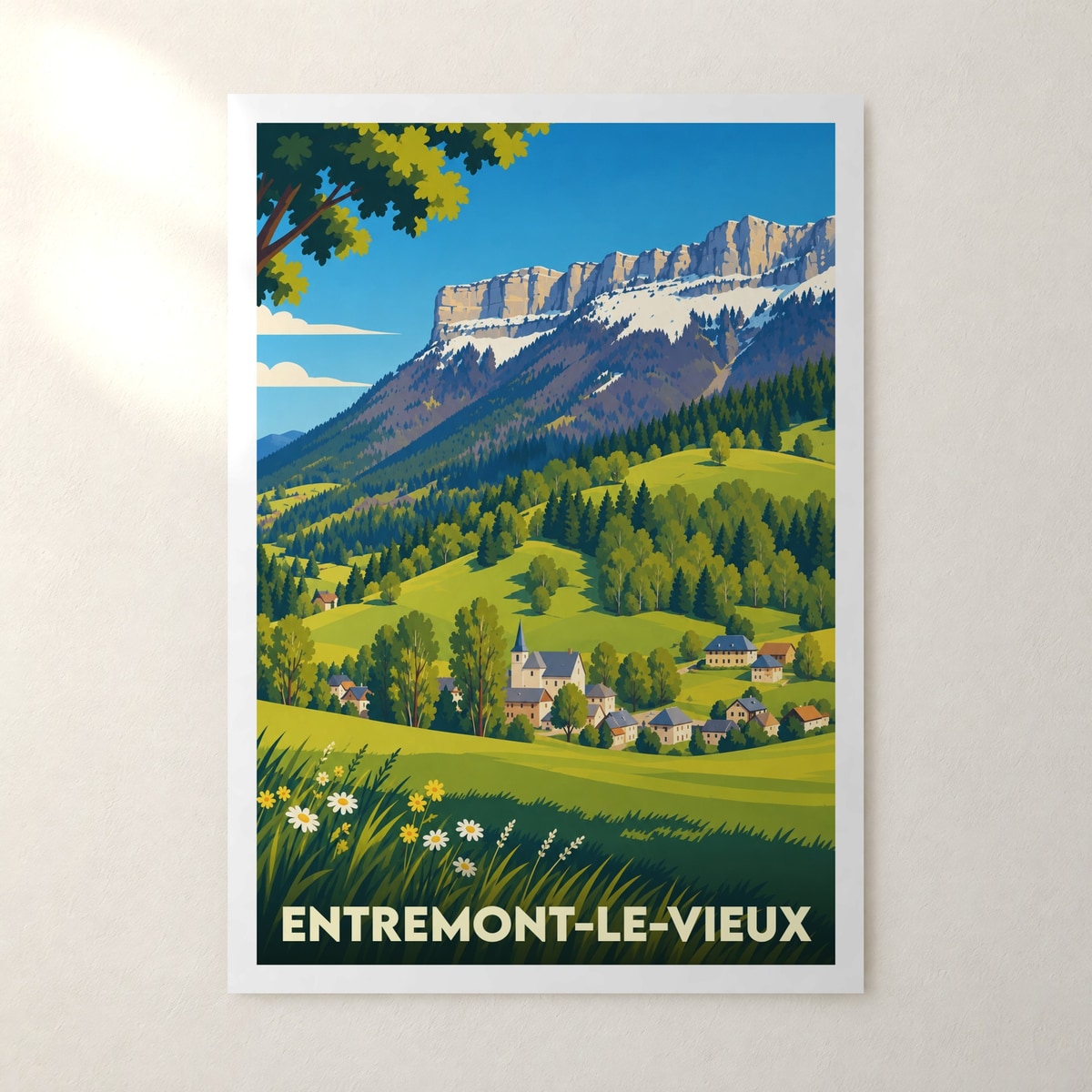 Affiche Entremont-le-Vieux – sans cadre, accrochée au mur