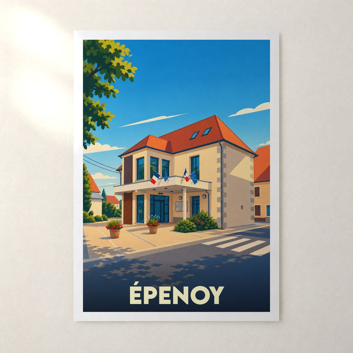 Affiche Épenoy – sans cadre, accrochée au mur