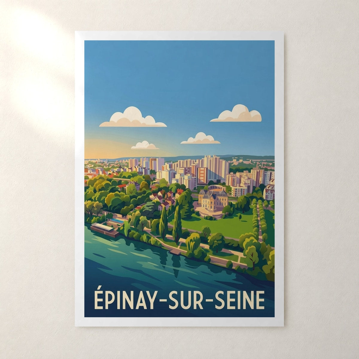 Affiche Épinay-sur-Seine – sans cadre, accrochée au mur