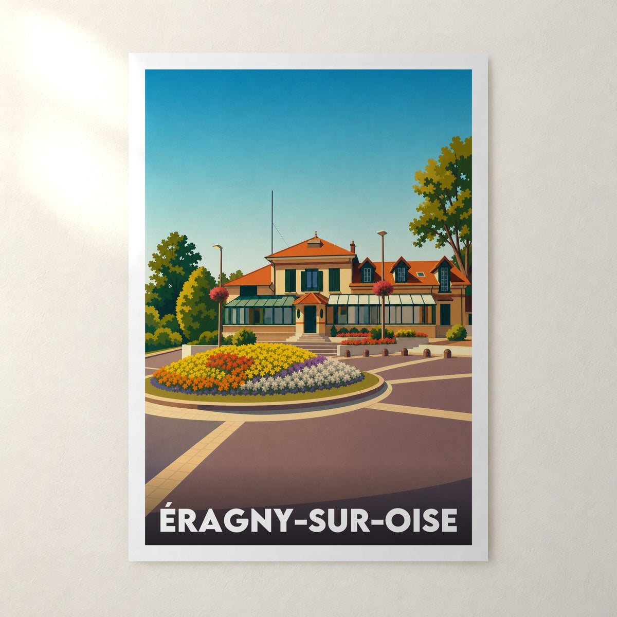 Affiche Éragny-sur-Oise – sans cadre, accrochée au mur