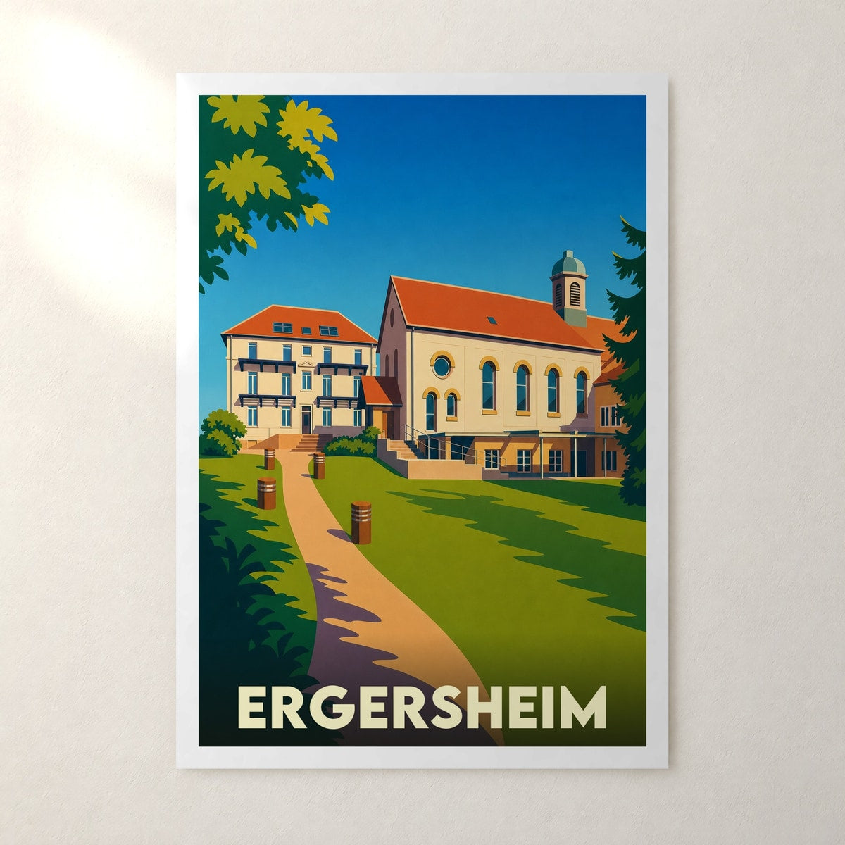 Affiche Ergersheim – sans cadre, accrochée au mur