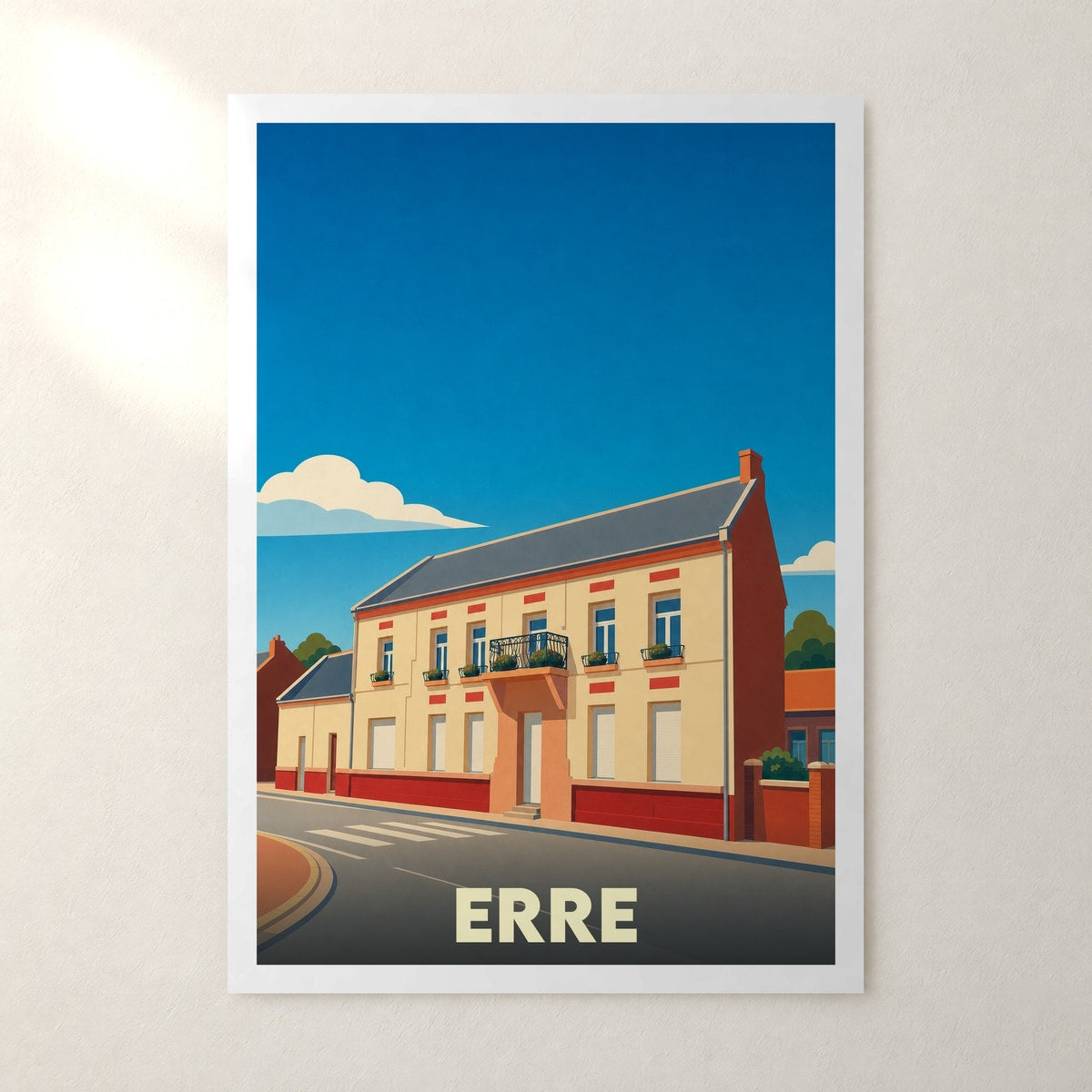 Affiche Erre – sans cadre, accrochée au mur