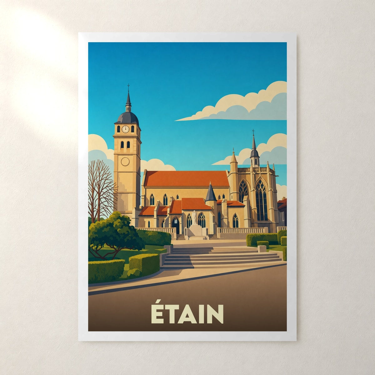 Affiche Étain – sans cadre, accrochée au mur