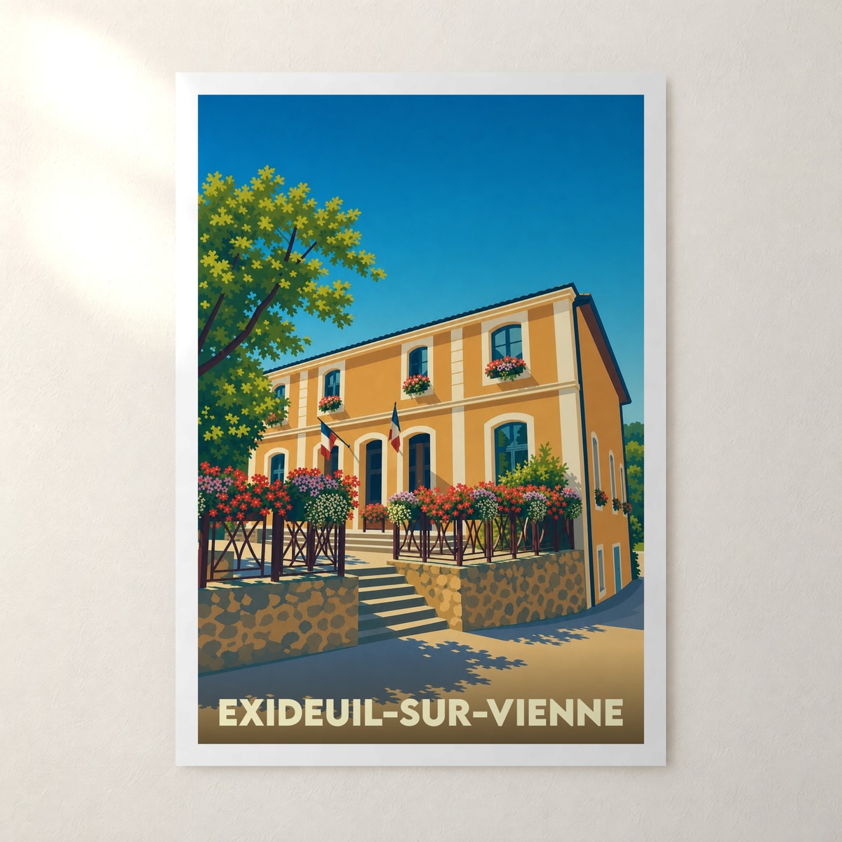 Affiche Exideuil-sur-Vienne – sans cadre, accrochée au mur