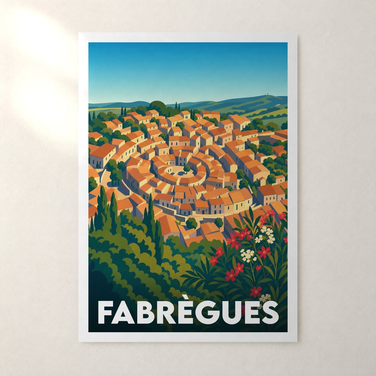 Affiche Fabrègues – sans cadre, accrochée au mur