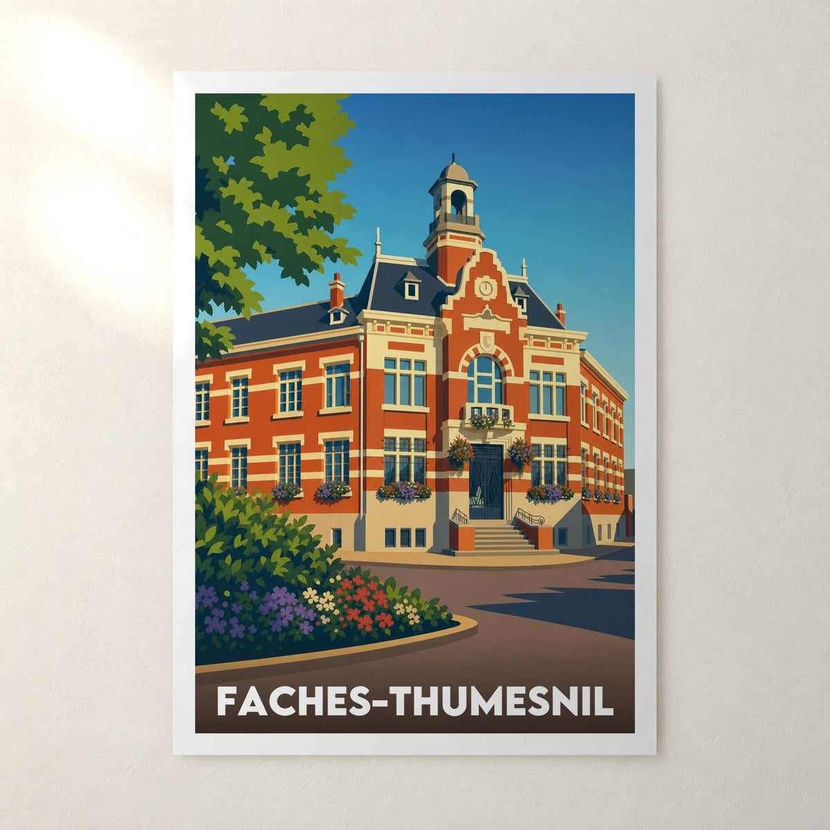 Affiche Faches-Thumesnil – sans cadre, accrochée au mur