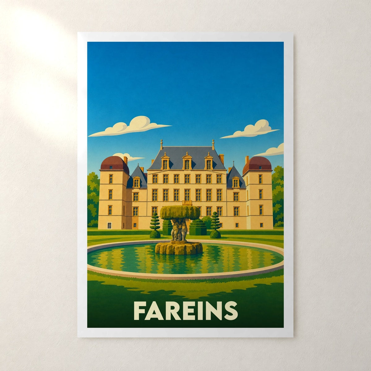 Affiche Fareins – sans cadre, accrochée au mur