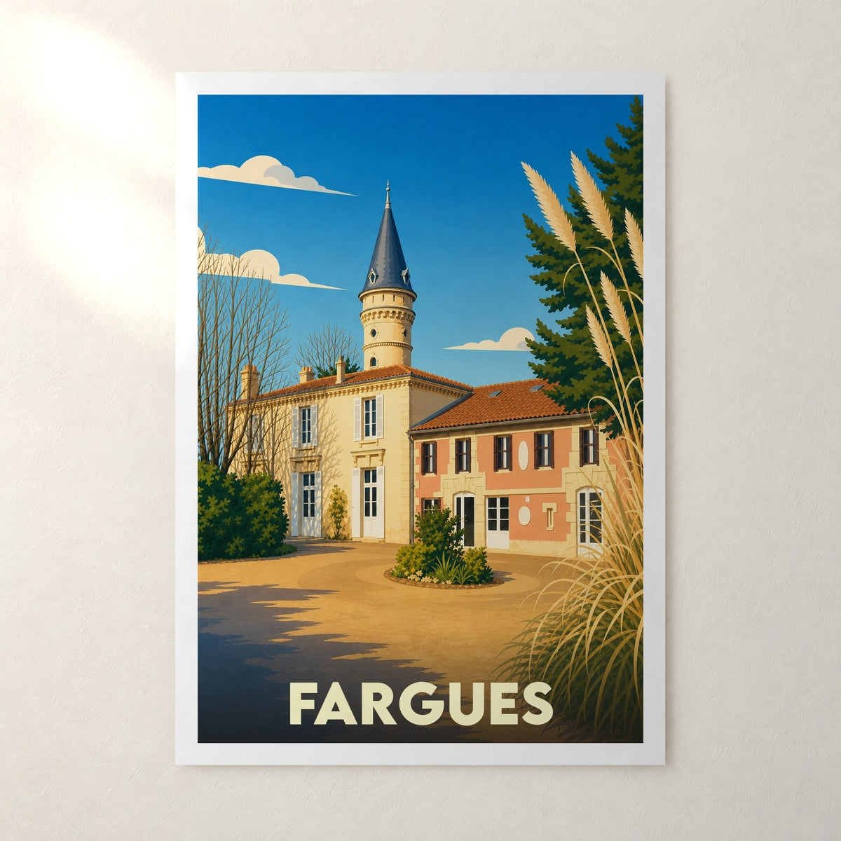 Affiche Fargues – sans cadre, accrochée au mur