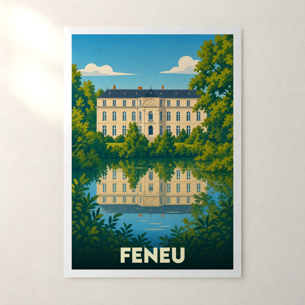Affiche Feneu – sans cadre, accrochée au mur