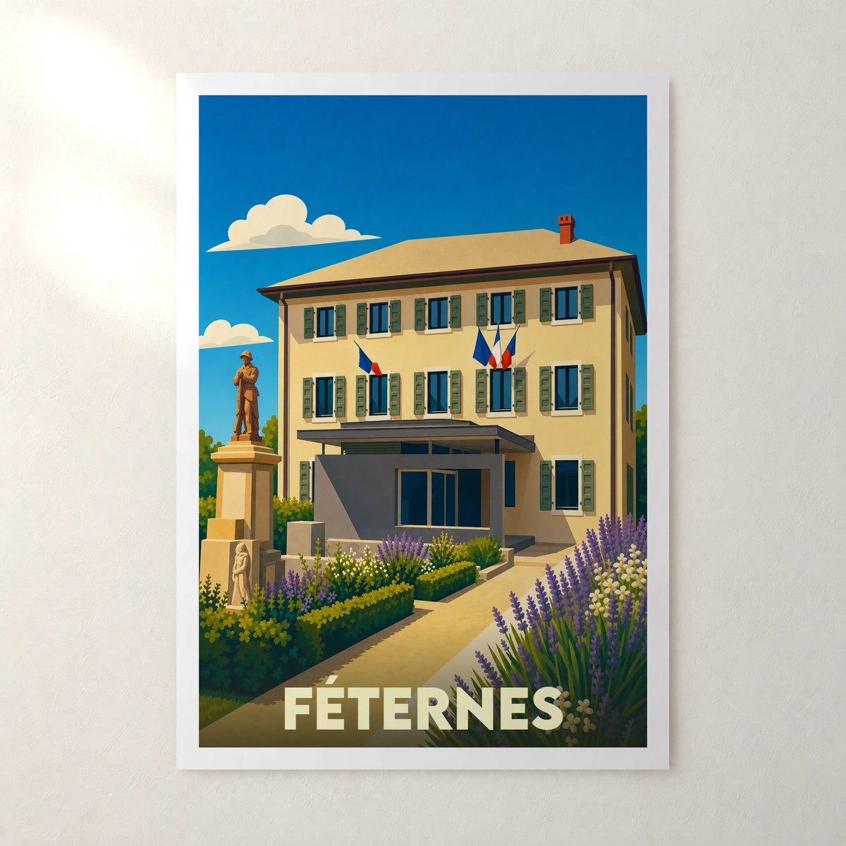 Affiche Féternes – sans cadre, accrochée au mur