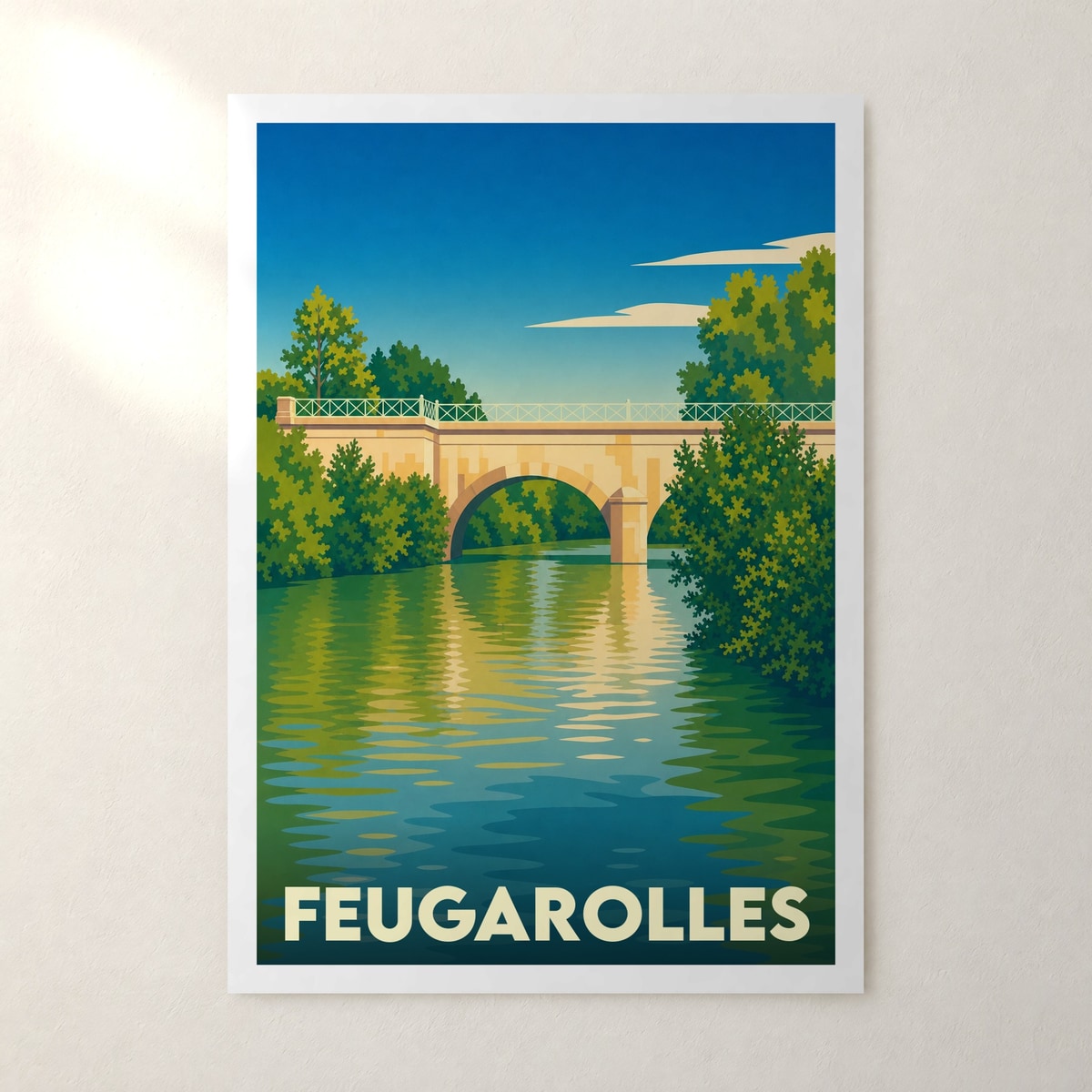 Affiche Feugarolles – sans cadre, accrochée au mur