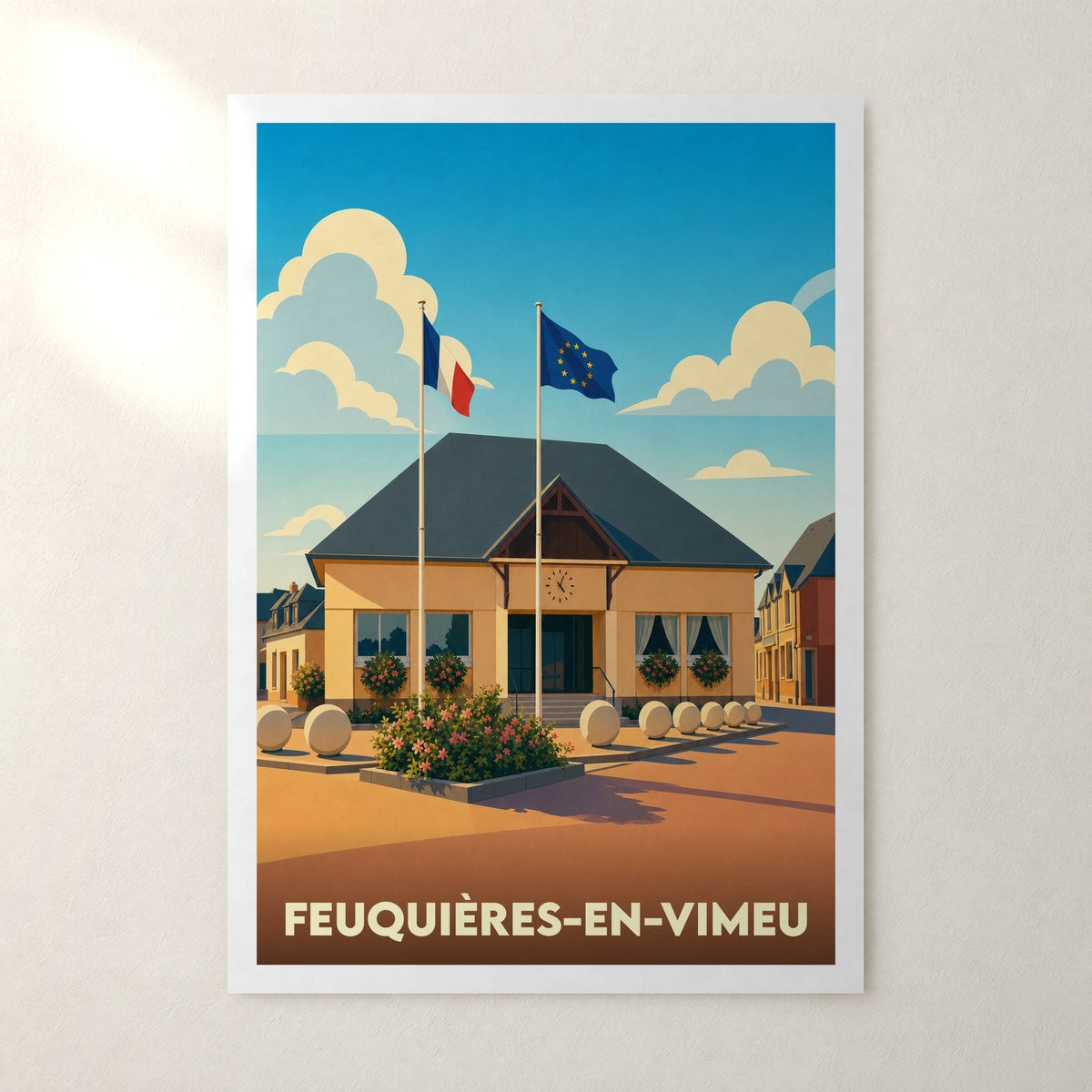 Affiche Feuquières-en-Vimeu – sans cadre, accrochée au mur