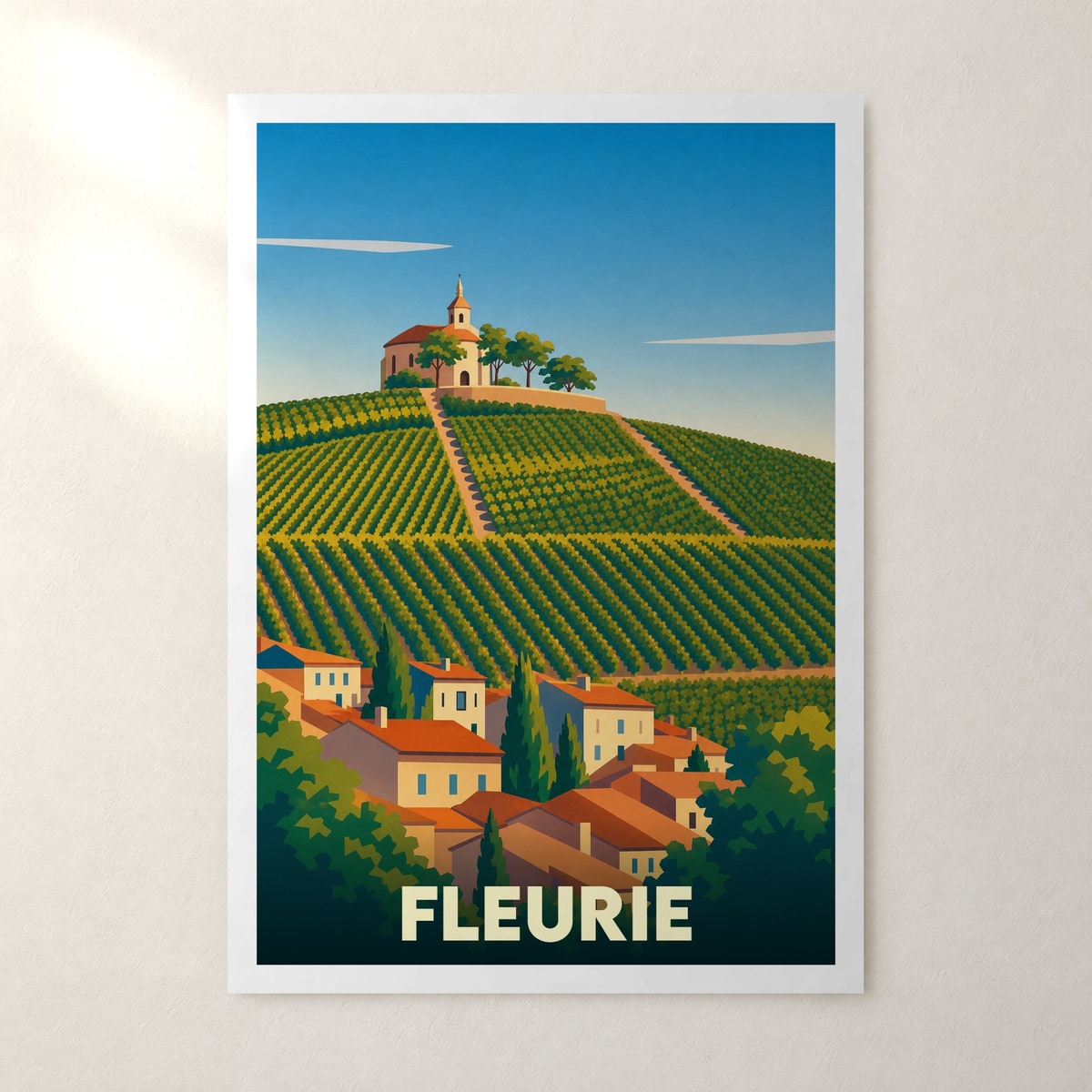 Affiche Fleurie – sans cadre, accrochée au mur