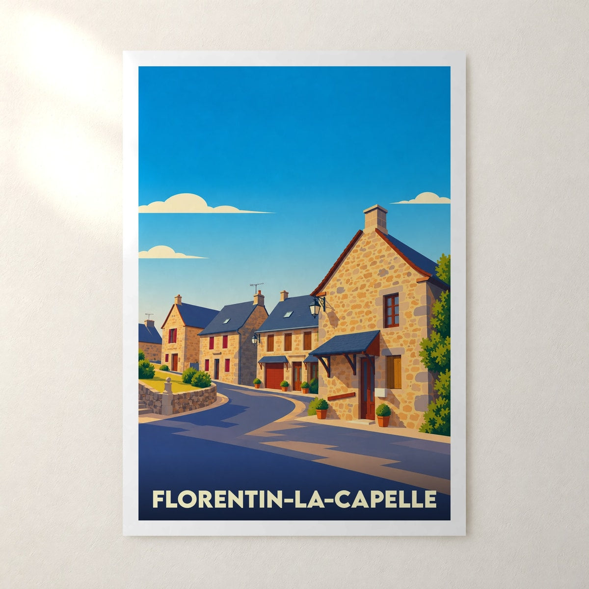 Affiche Florentin-la-Capelle – sans cadre, accrochée au mur