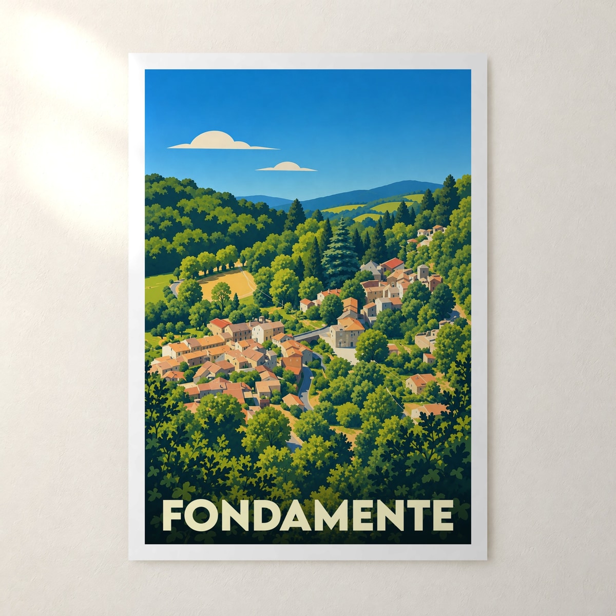 Affiche Fondamente – sans cadre, accrochée au mur