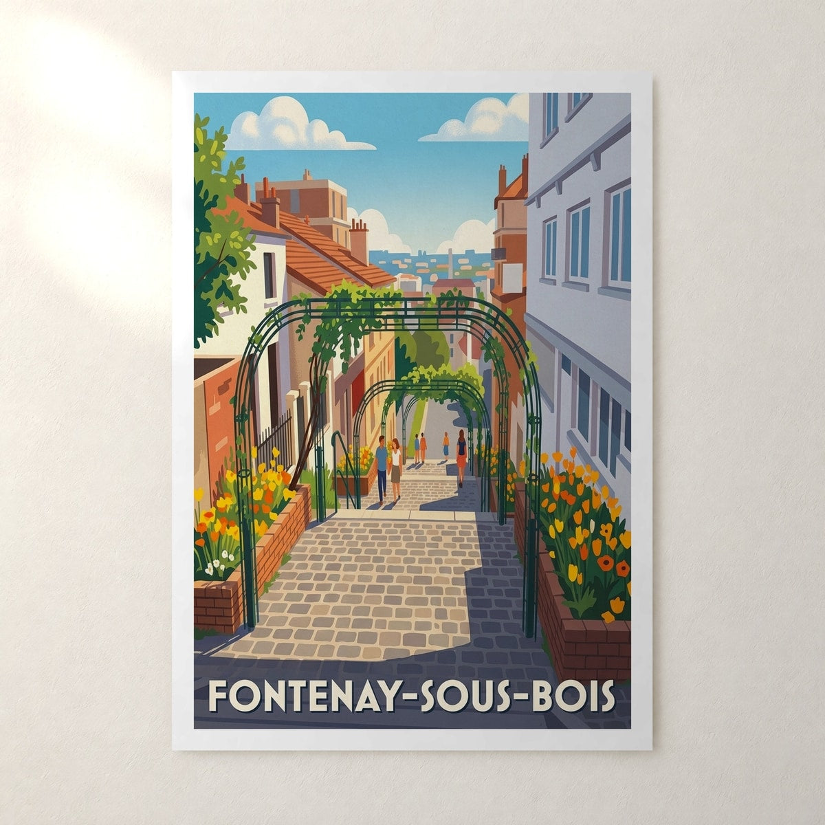 Affiche Fontenay-sous-Bois – sans cadre, accrochée au mur