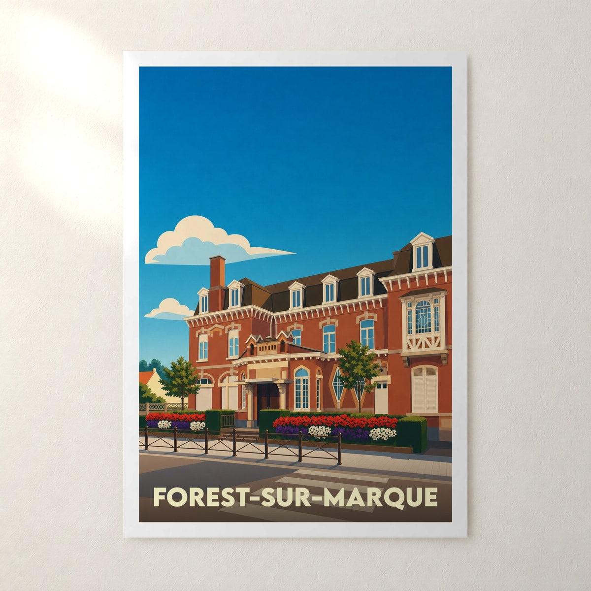 Affiche Forest-sur-Marque – sans cadre, accrochée au mur
