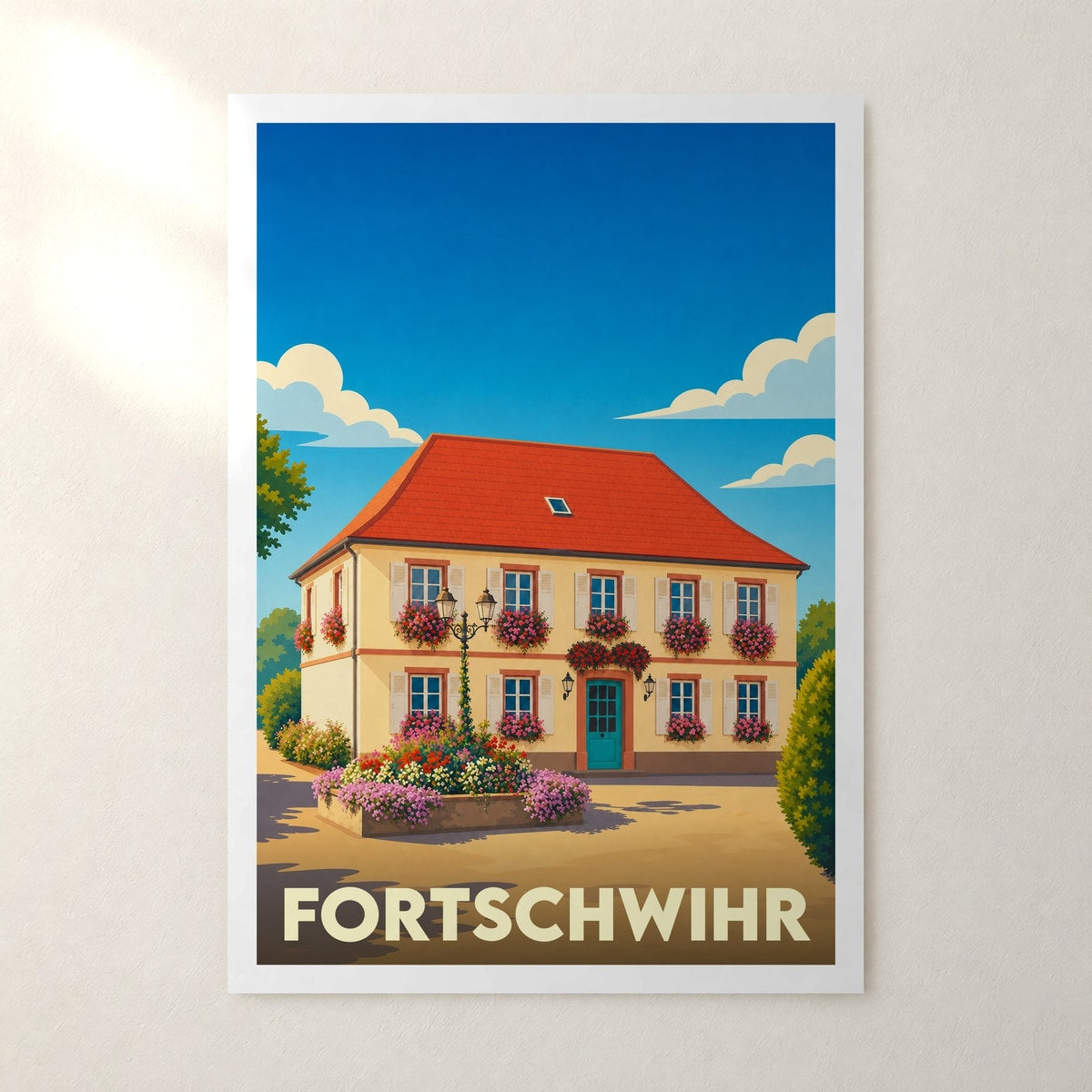 Affiche Fortschwihr – sans cadre, accrochée au mur