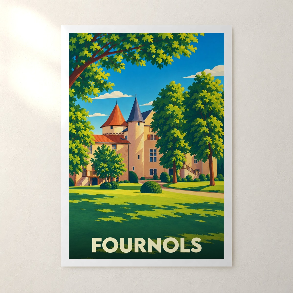 Affiche Fournols – sans cadre, accrochée au mur