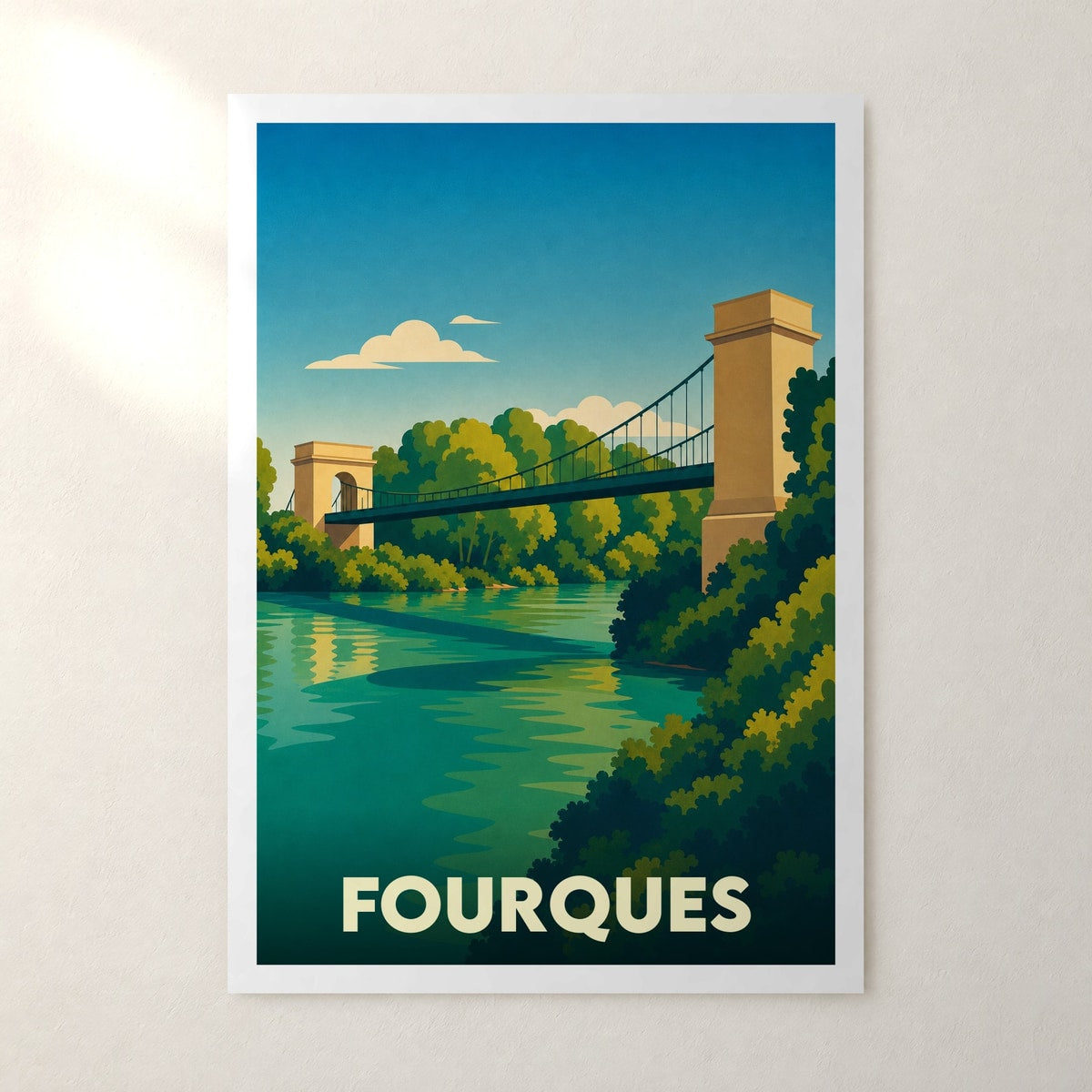 Affiche Fourques – sans cadre, accrochée au mur