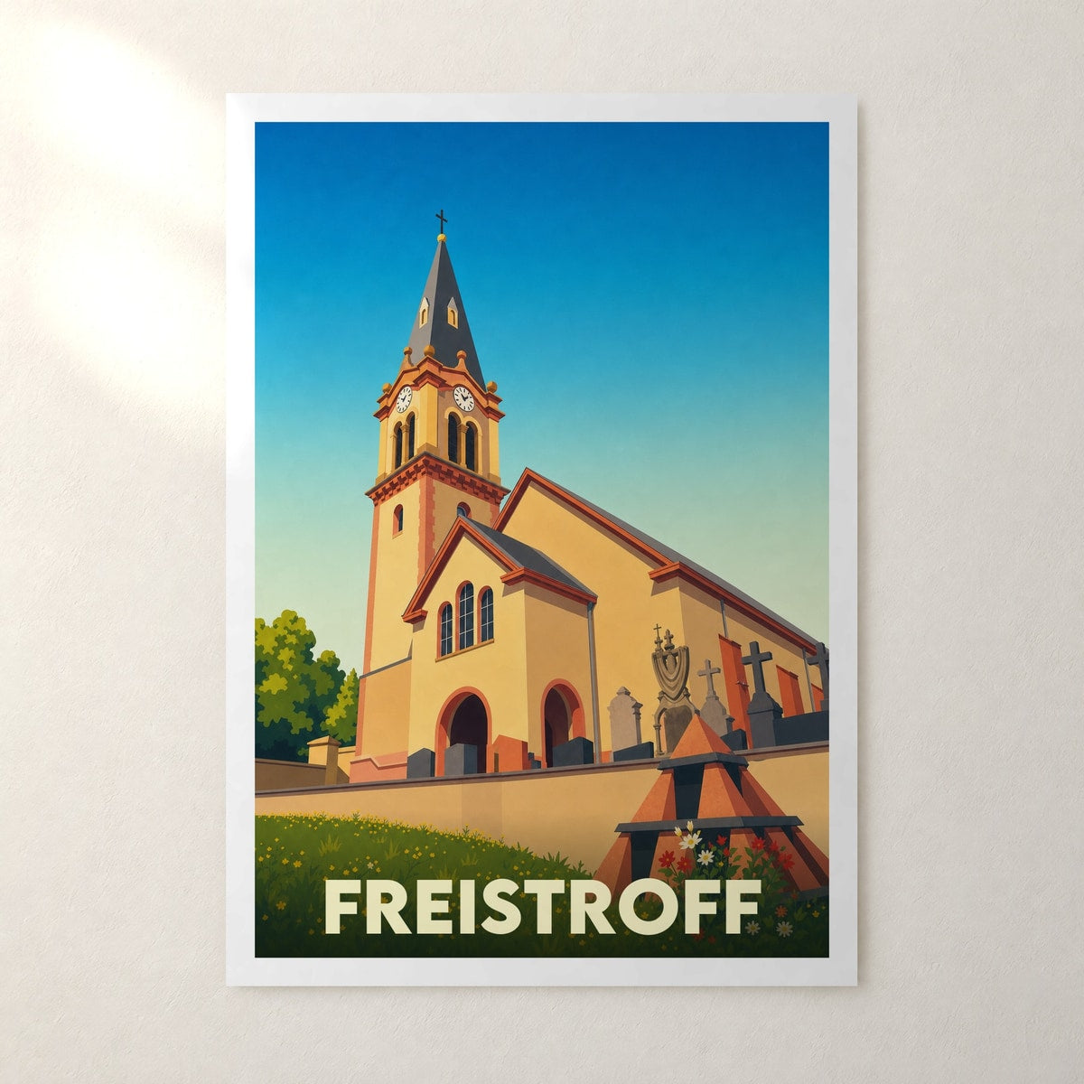 Affiche Freistroff – sans cadre, accrochée au mur