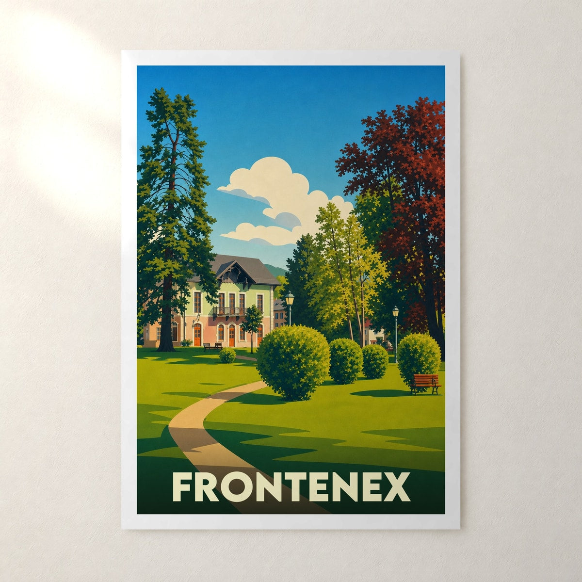 Affiche Frontenex – sans cadre, accrochée au mur