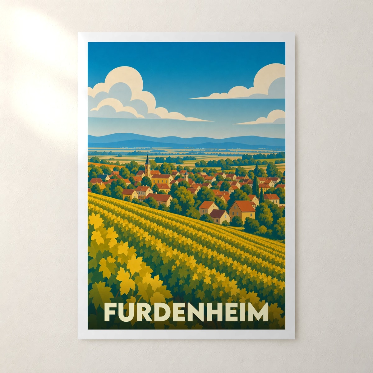 Affiche Furdenheim – sans cadre, accrochée au mur