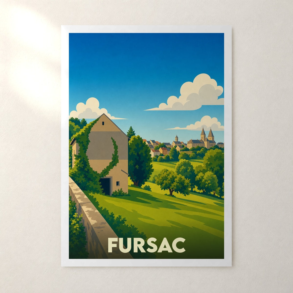 Affiche Fursac – sans cadre, accrochée au mur