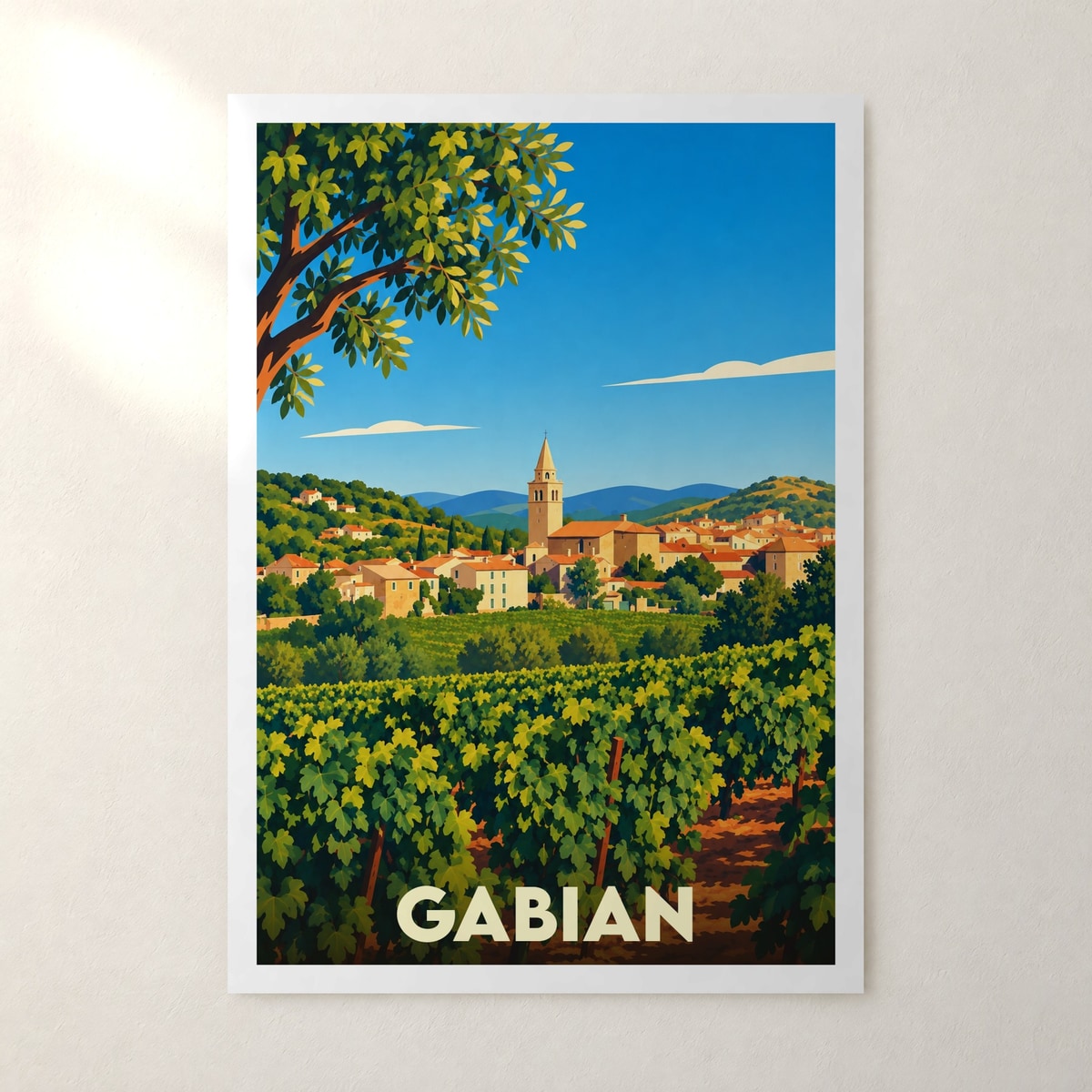 Affiche Gabian – sans cadre, accrochée au mur