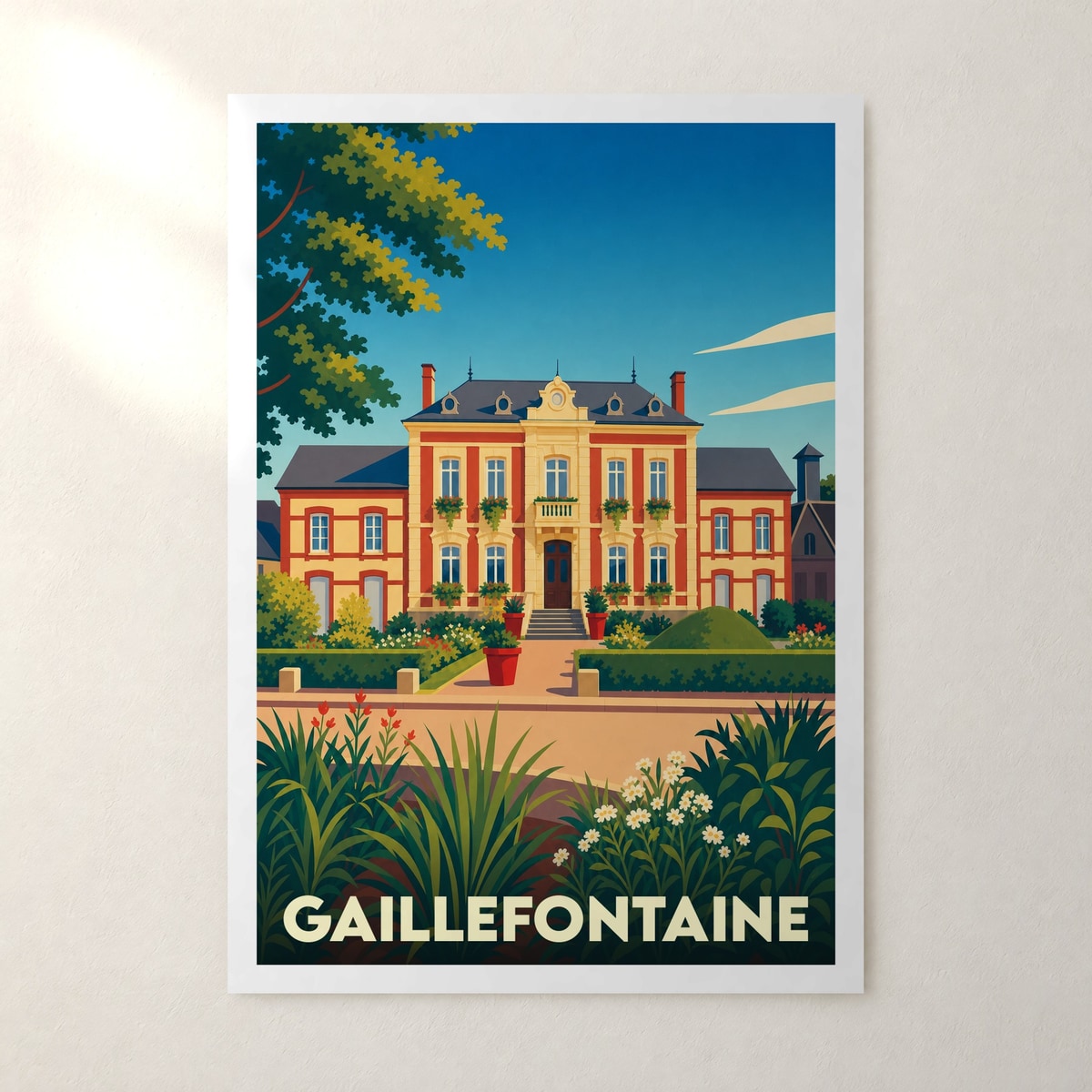 Affiche Gaillefontaine – sans cadre, accrochée au mur