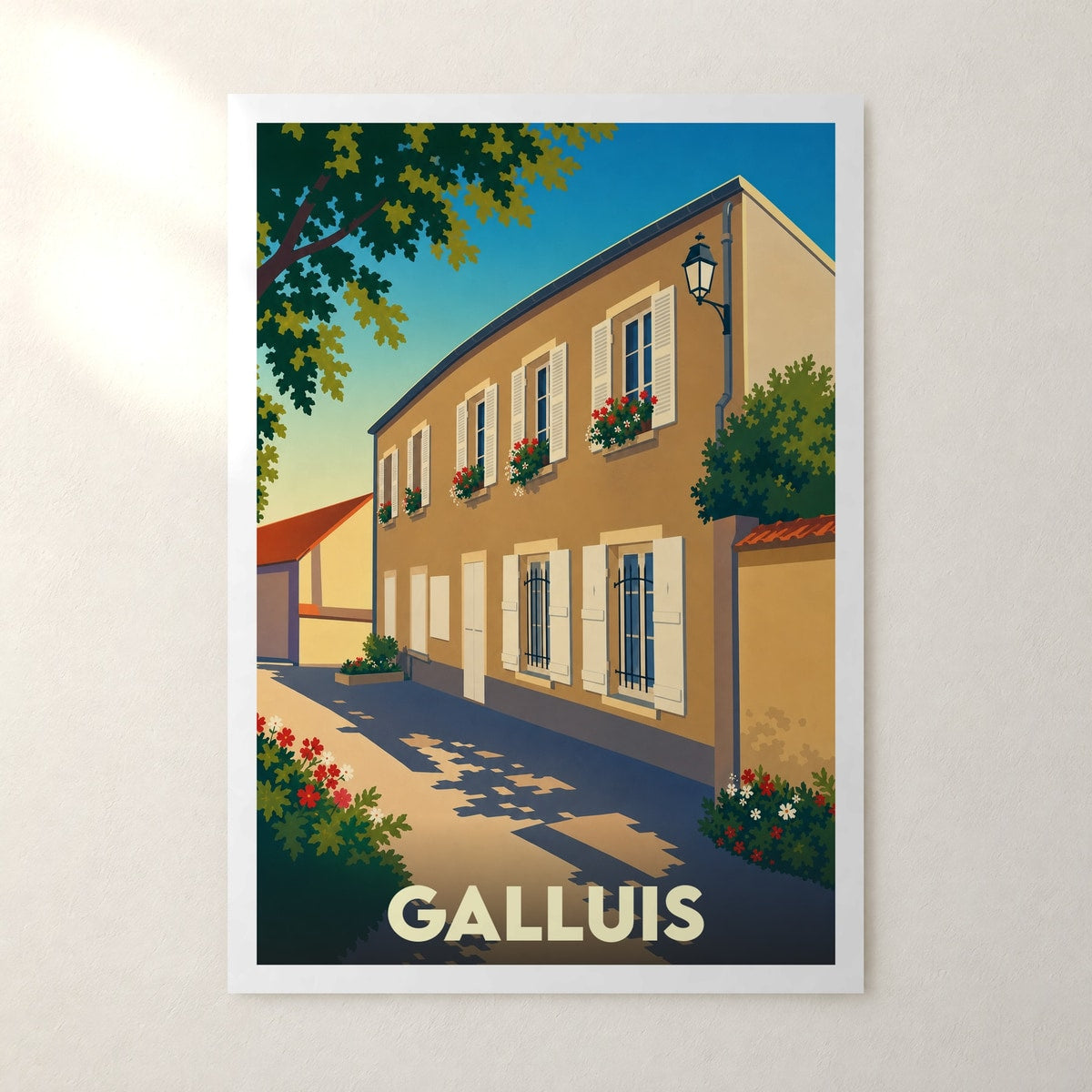 Affiche Galluis – sans cadre, accrochée au mur