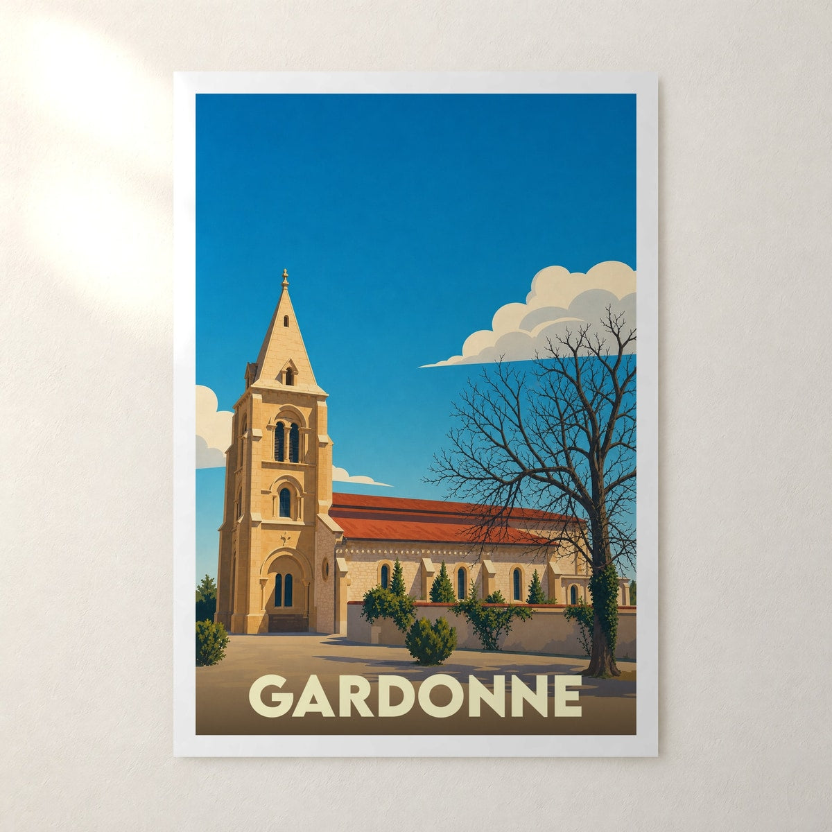 Affiche Gardonne – sans cadre, accrochée au mur