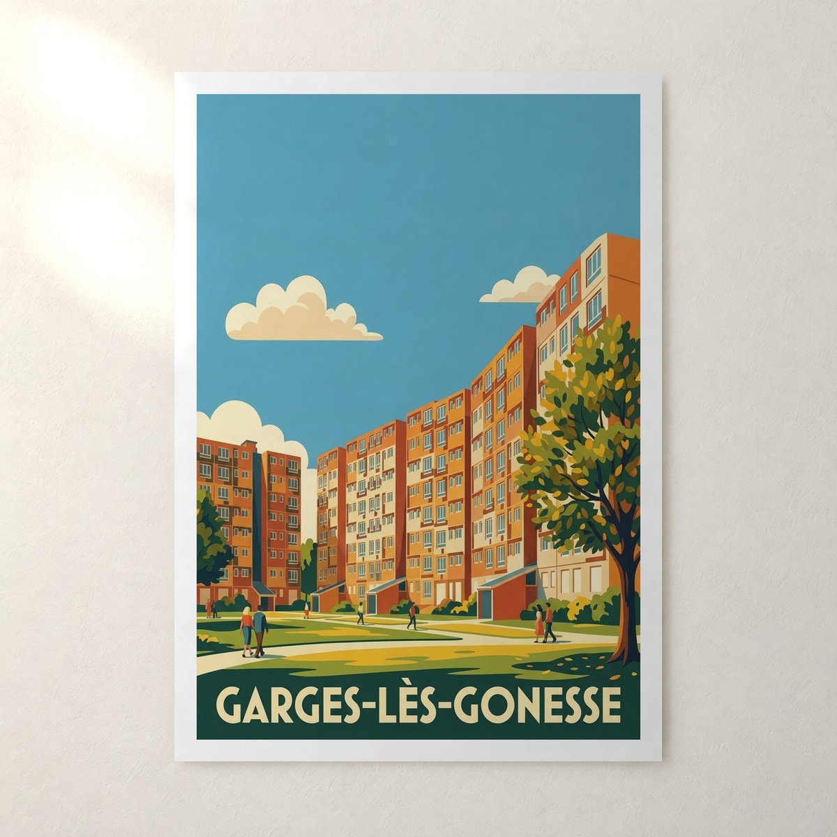 Affiche Garges-lès-Gonesse – sans cadre, accrochée au mur