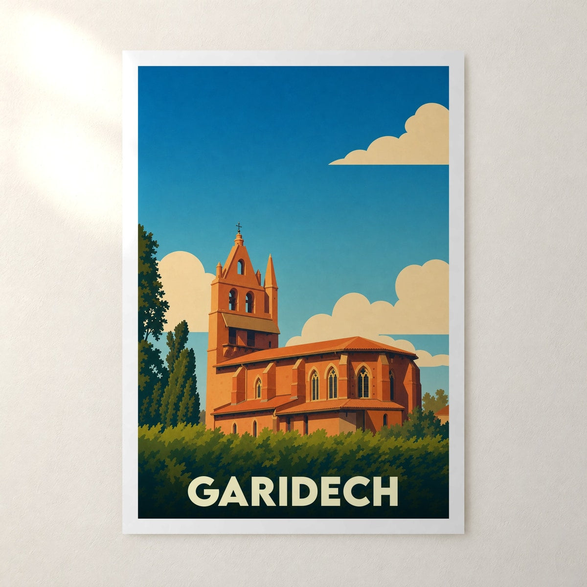 Affiche Garidech – sans cadre, accrochée au mur
