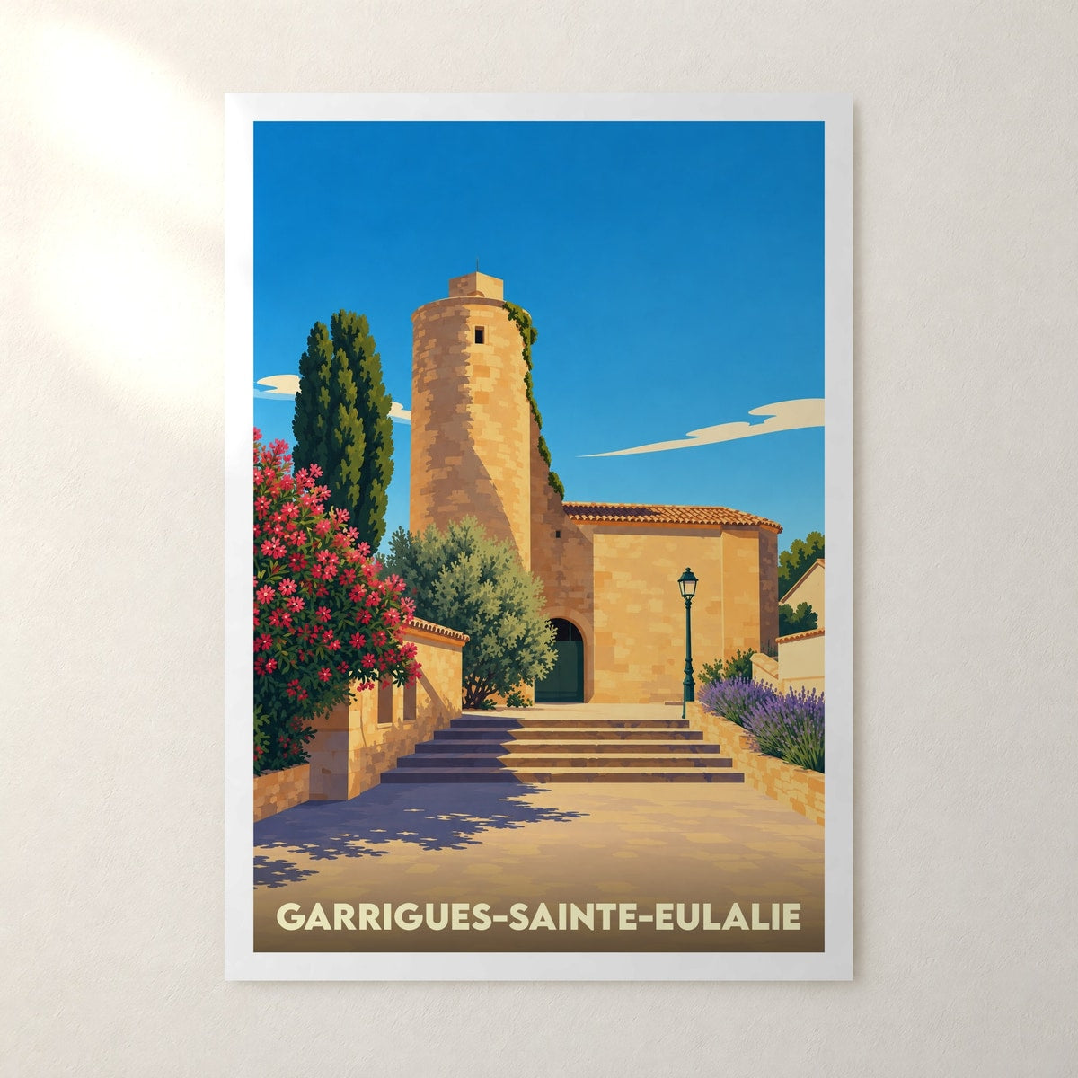 Affiche Garrigues-Sainte-Eulalie – sans cadre, accrochée au mur