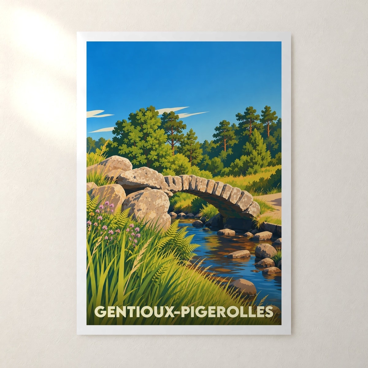 Affiche Gentioux-Pigerolles – sans cadre, accrochée au mur