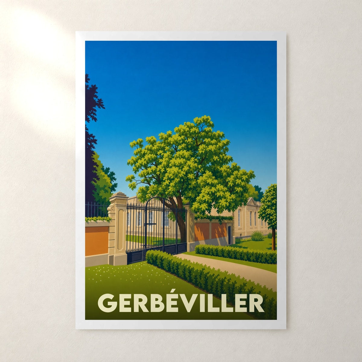 Affiche Gerbéviller – sans cadre, accrochée au mur