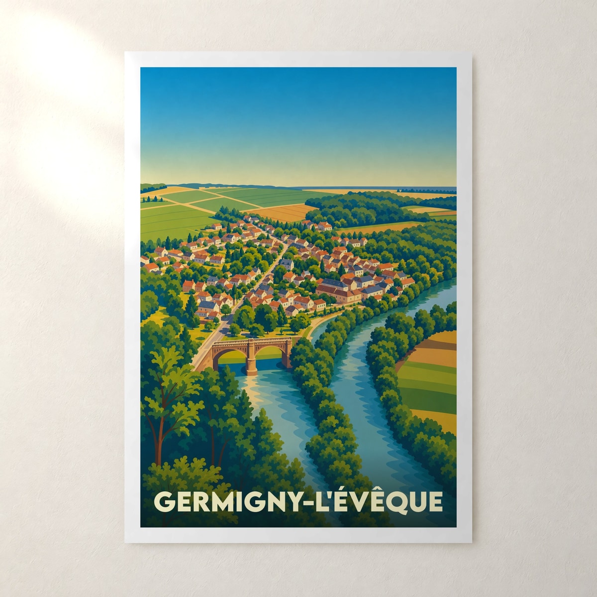 Affiche Germigny-l'Évêque – sans cadre, accrochée au mur