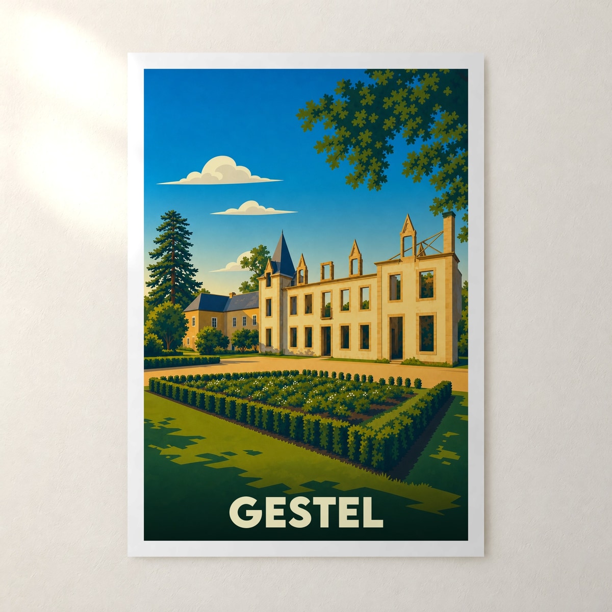 Affiche Gestel – sans cadre, accrochée au mur