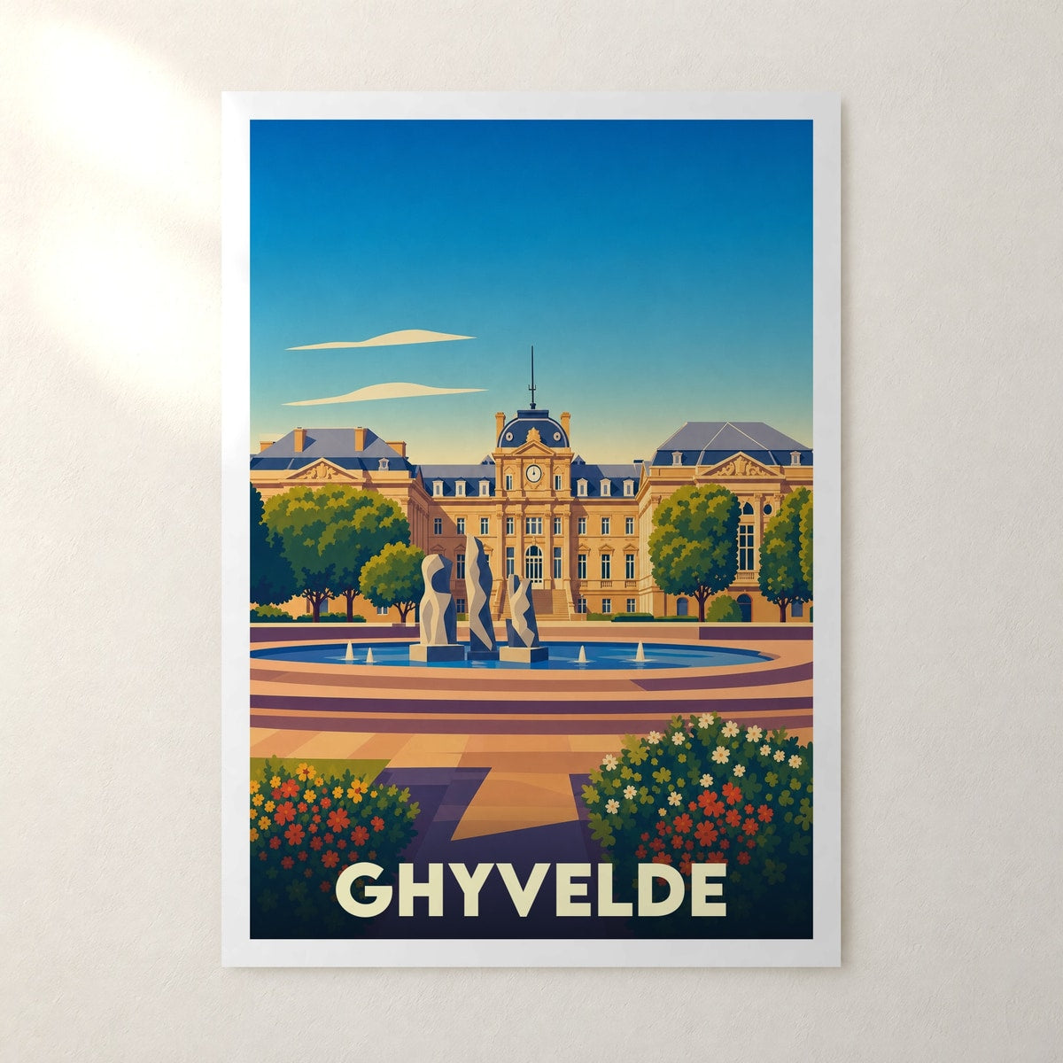 Affiche Ghyvelde – sans cadre, accrochée au mur