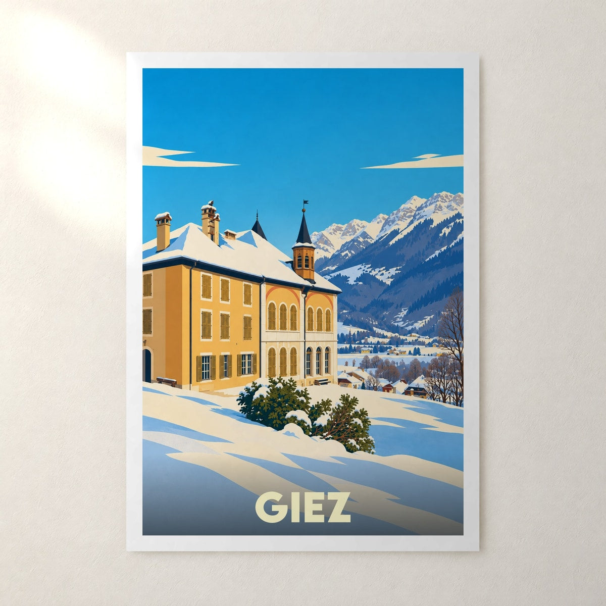 Affiche Giez – sans cadre, accrochée au mur