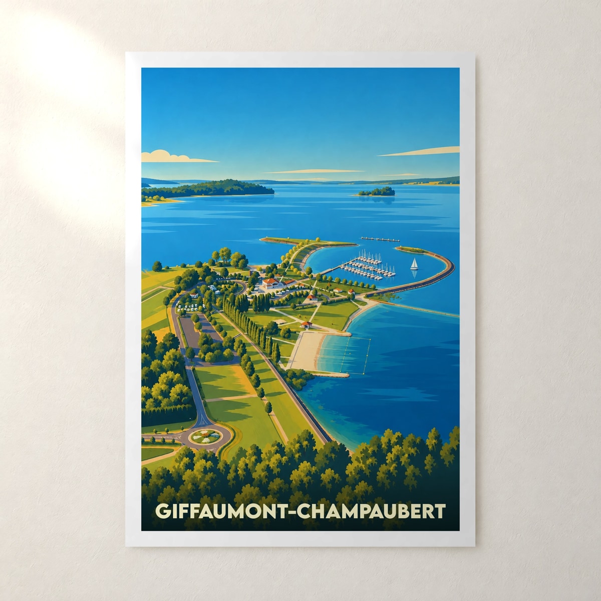 Affiche Giffaumont-Champaubert – sans cadre, accrochée au mur
