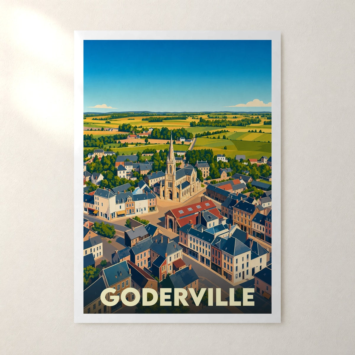 Affiche Goderville – sans cadre, accrochée au mur