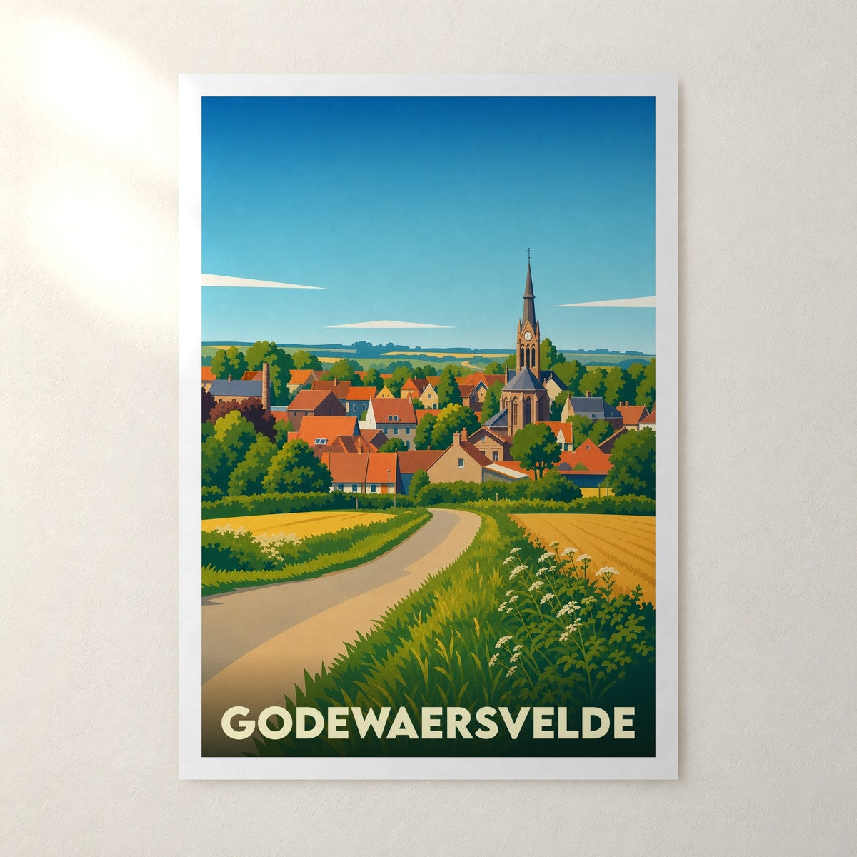 Affiche Godewaersvelde – sans cadre, accrochée au mur